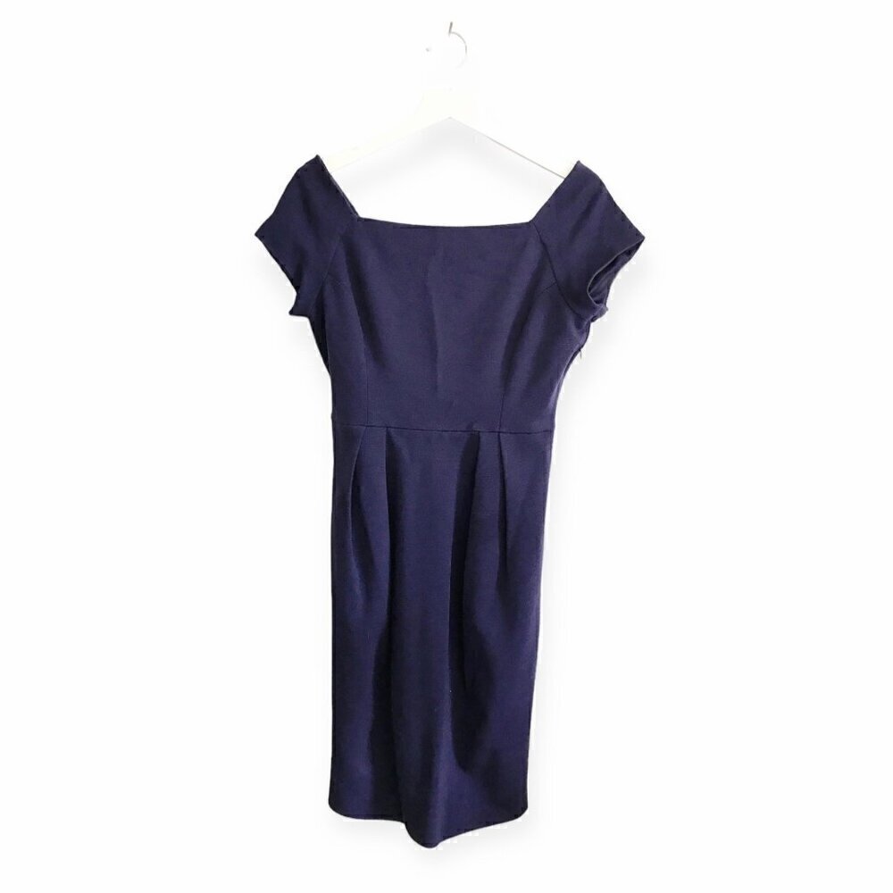 Diane von Furstenberg purple wool blend ponte dress, Size 12